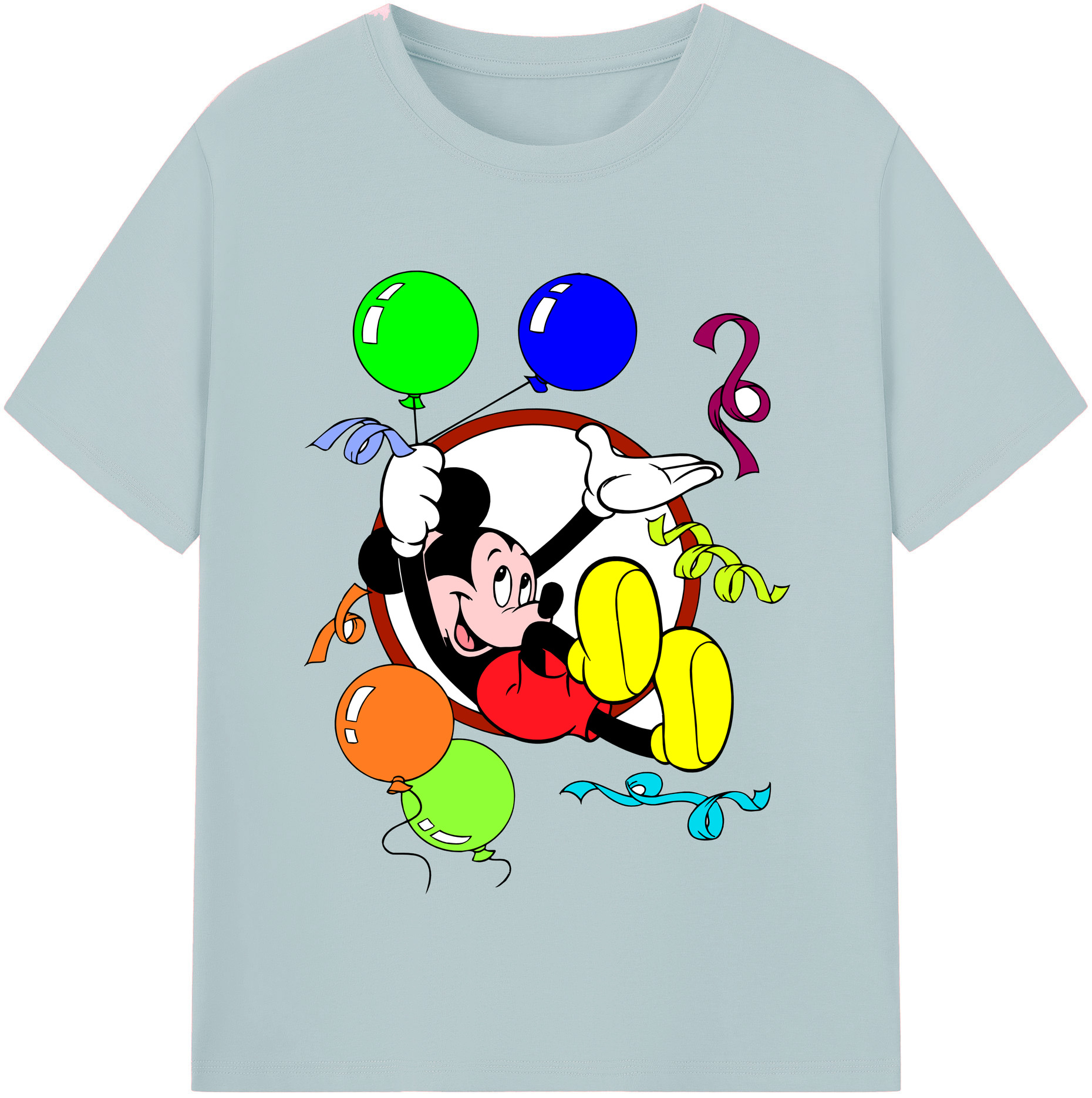 （画像用） ミッキーマウス Mickey Mouse 綿100％半袖Tシャツ（フロントプリント）